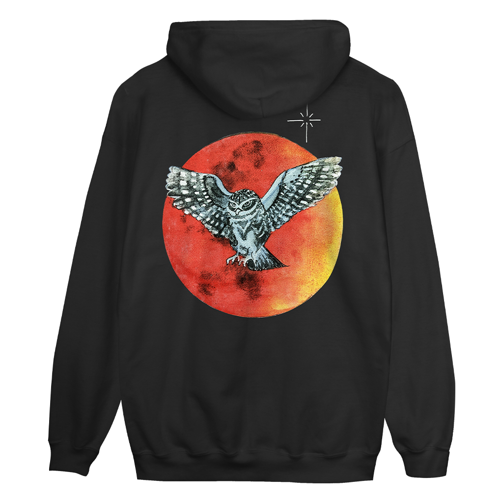 Blood Moon Owl Pullover Hoodie